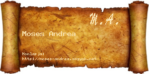 Moses Andrea névjegykártya